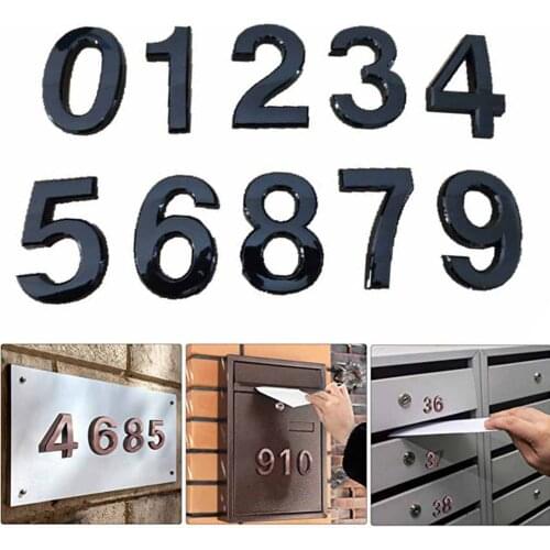Self Adhesive 3D Number Stickers House Room Door Number Plate Sign for Home Apartment Cabinet Table Mailbox Outdoor Door Numbers