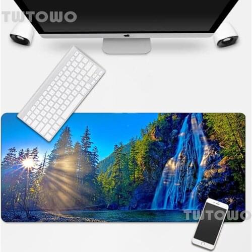 Vintage Cool Falls Landscape Mousepad Desk Mat Keyboard Pad MousePad Mouse Mat Soft Non-slip New Computer PC Desk Pad Carpet