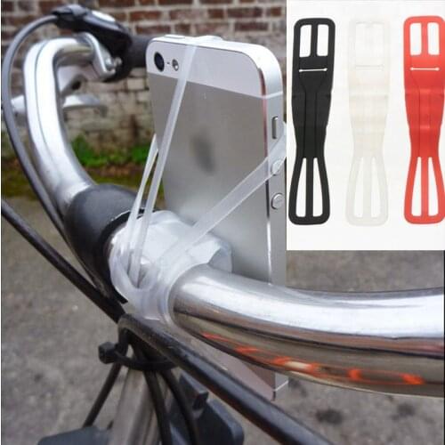 1PC Silicone Bicycle Cycling Phone Holder Band for Smartphone Handlebar Mount Bike For Mobile Phone Holder GPS Easy Install