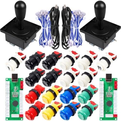 2player Arcade American Style Arcade DIY Kit Standard Joystick Happ Type Buttons for Raspberry Pi for Retropie Mame Games