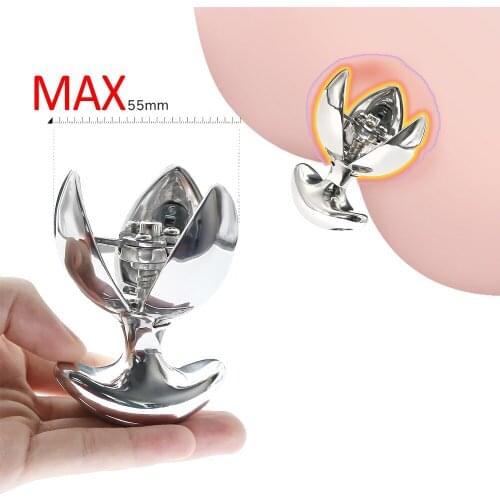 Stainless Steel Manual Adjustable Anal Expand Dilator Beads Prostate Massager Butt Plug Male Gay Woman Men BDSM 18+ Sex Toy