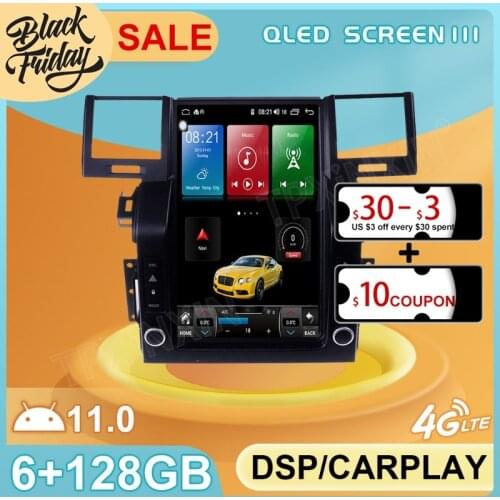 Android 11 Tesla Style for Land Rover Range Rover Sport 2005 GPS Car Navigation Multimedia Stereo Player Radio Carplay 2 DIN