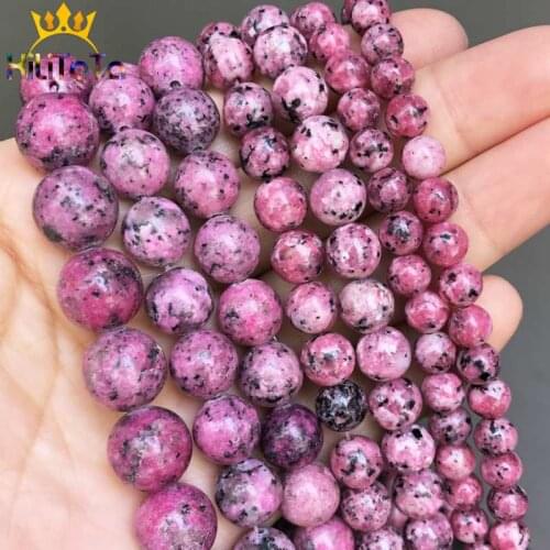 Natural Stone Red Spot Jaspers Beads Round Loose Spacer Beads For Jewelry Making DIY Bracelet Necklace 15'' Strand 6/8/10/12mm
