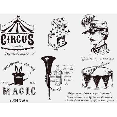Circus Rubber stamp for Scrapbooking Transparent Silicone Rubber DIY Photo Album Decor 152