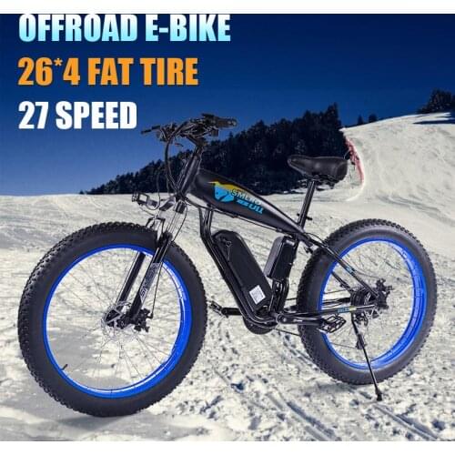Electric bike 350w 36v/48v mountain ebike shock absorber Snow beach bicycles 4x26 inch Fat Tire 7 speed adult Offroad bike 2020
