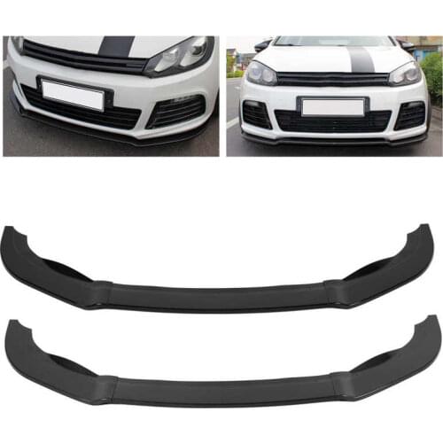 K SEEK DESIGN 3Sections Front Bumper Splitter Lip Replacement for MK6 R R20 2009 2010 2011 2012 2013 Car style