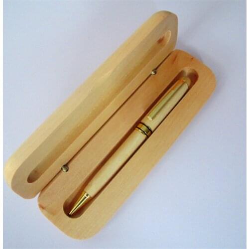 Maple wood pen suit practical senior gift LOGO custom spot wood pen wooden ball pen