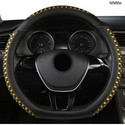 KOKOLOLEE Leather Car Steering Wheel Cover For LADA Granta Kalina Vesta Niva Xray Priora