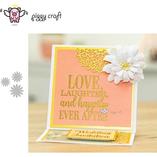 Piggy Craft metal cutting dies cut die mold Flower petal decoration Scrapbook paper craft knife mould blade punch stencils dies