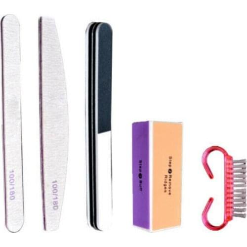 5Pcs Nail Sanding Files Polish Buffer Block Manicure Pedicure Tips Tools Set Kit Nail File Buffer Pedicure Professional Nail Art