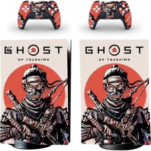 Ghost Style PS5 Digital Edition Skin Sticker for Playstation 5 Console & 2 Controllers Decal Vinyl Protective Skins 3