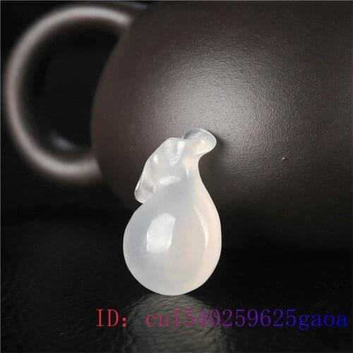Jade Lucky bag Pendant Women Jewelry Gifts Carved Chalcedony Charm Necklace Fashion Natural