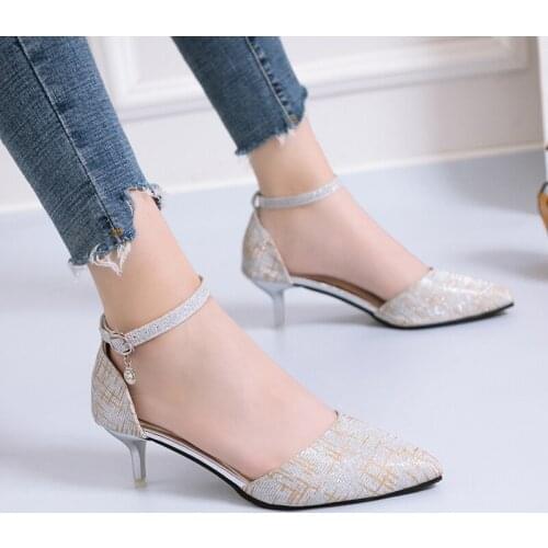 New spring autumn fashion women belt with single shoes color matching pointed temperament female professional high-heeled U22-84