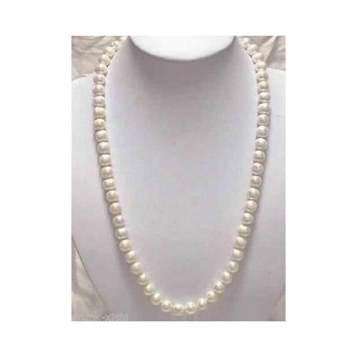 NEW 26" 8-9mm Genuine white Freshwater pearl necklace