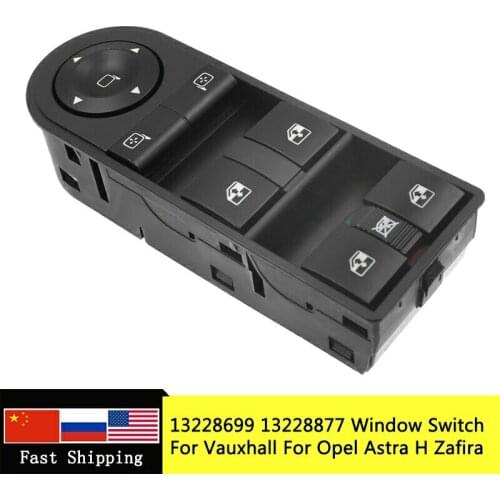 Front Left Electric Window Switch LHD Power Window Master Switch For Vauxhall For Opel Astra H Zafira Twintop 13228699 13228877