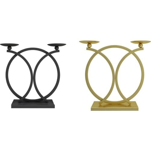 Candlestick Round Metal Candle Stand Home Decoration Ornaments Candle Holder