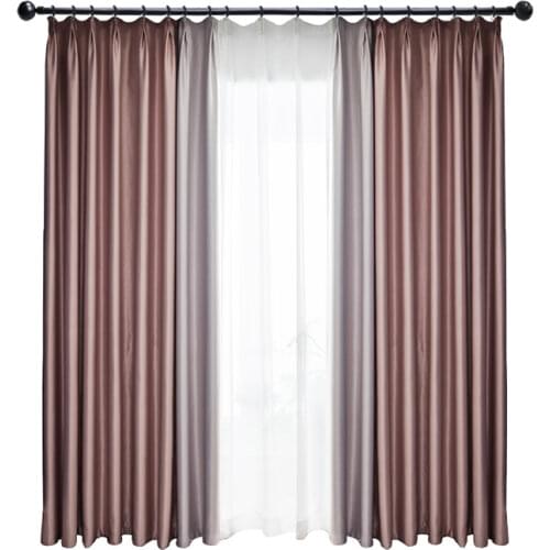 Luxury Blackout Curtains for Living Room Bedroom Thicken Satin Curtain Golden Gray Pink Insulating Drapes Nordic Solid Blinds