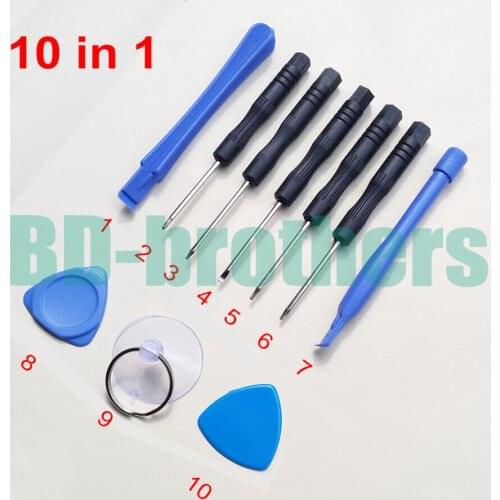 With T3 T4 Screwdrivers 10 in 1 Opening Tools Kit Pry Repair Tool FOR iPhone Samsung MOTO SIEMENS Computer 100sets/lot