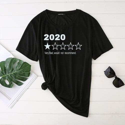 Seeyoushy 2020 Very Bad Would Not Recommend Printing Womens T-shirt Short Sleeve Casual Harajuku Summer Top Tee Shirt Femme