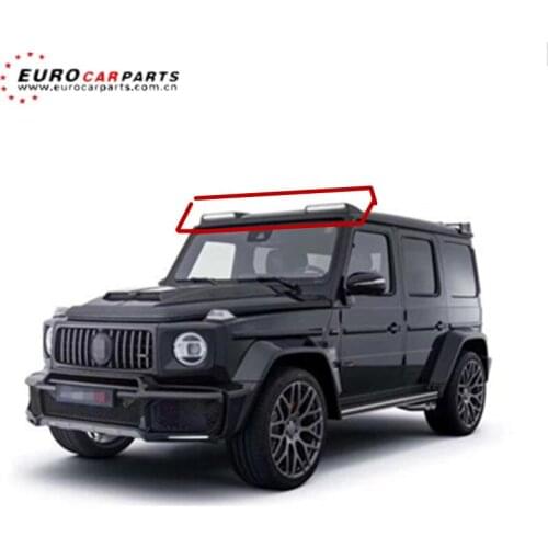 2019 year G class W464 B style carbon fiber roof spoiler for w464 G63 G65 G500 G400 G350 front wing with LED running lights