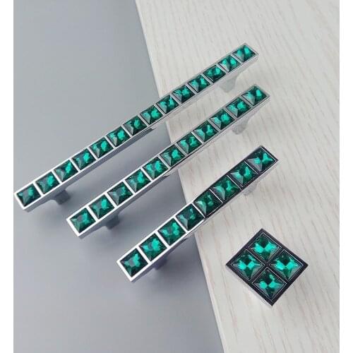 Super Shiny Real Crystal Glass Diamond Handle Furniture Door Drawer Knobs Wardrobe Kitchen Cabinets Cupboard Dresser Pulls