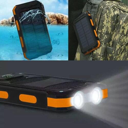 Waterproof LED Light 1.5W 5V 2.1A 1A Dual USB DIY Solar Power Bank Case Kits Battery Charger External Box Accessories