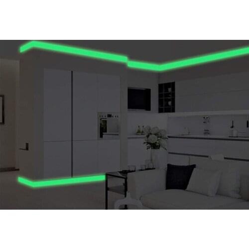 Luminous Tape Luminous Band Baseboard Wall Sticker Self-adhesive Glow Warning Tape In The Dark DIY Fluorescent Strip Stickers