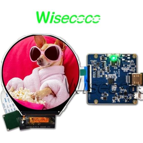 Wisecoco 3.4 inch 800x800 Round Circuilar IPS TFT LCD Screen MIPI Driver Board For Raspberry Pi Display DIY Project