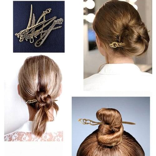 New Bronze Vintage Hair Sticks 24 Styles Headbands For Women Elegance Lady Hairpins Fashion Alloy Hair Clip Hair Accessories