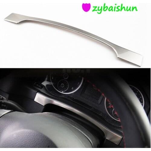 1 pcs Interior Accessories Indoor Decorative Stainless Steel Decorative Ribbon Trim with Indicator Panel for Volkswagen TIGUAN