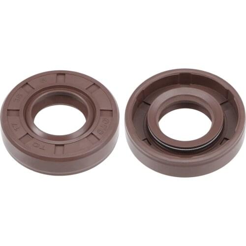 Uxcell Oil Seal 17mm Inner Dia 35mm OD 8mm Thick Fluorine Rubber Double Lip Seals 2Pcs
