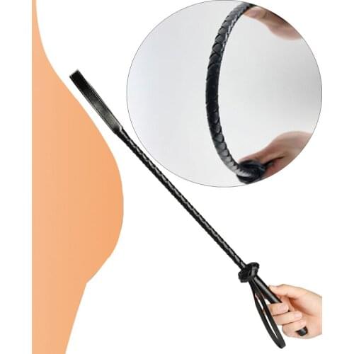 63cm Leather Bondage Sex Aid Whip BDSM Play Flogger Torture Gear Riding Crop Cane Lash Slave Spanking Paddle Sex Toys For Women