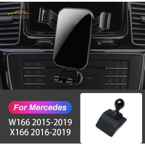 Car Mobile Phone Holder For Mercedes Benz W166 GLE 2015-2019 GLS X166 2016-2019 Air Vent Mount Gravity Stand Navigation Bracket