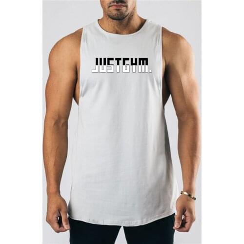 Brand Bodybuilding Tank Top Gym Workout Fitness Cotton Sleeveless Shirt Running Vest Muscle Stringer Singlet Summer Clothing