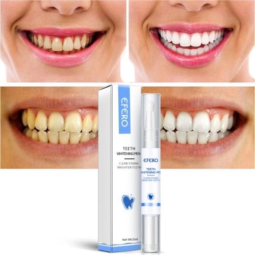 EFERO Teeth Whitening Pen Cleaning Serum Remove Plaque Stains Dental Tools White Teeth Oral Hygiene Tooth Whitening Pen Dentes