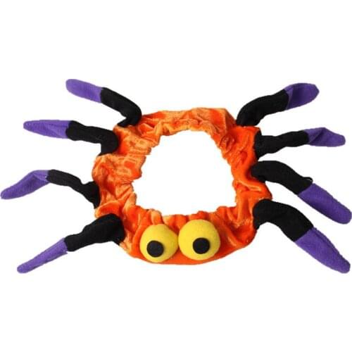 Legendog Pet Costume Collar Soft Spider Kitten Neck Cone Cat Party Collar Halloween Pet Neck Cone Pet Collar Pet Accessories