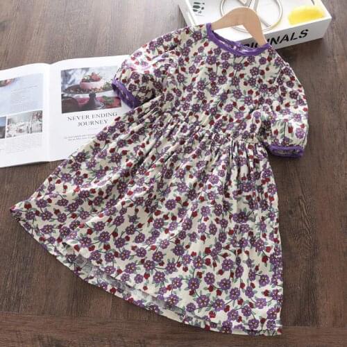 Baby Girls 2021 Summer Casual Floral Dress Costumes Flowers Girl Princess Dresses Kids Party Fancy Clothes for 2-6Y Toddler Girl