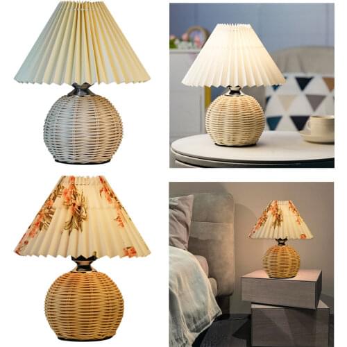 European USB Charger Linen Shade Table Lamp Adjustable Switch Control Dimmable Desk Study Reading Night Light LED Bulb