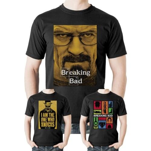 2019 New Mens Breaking Bad T Shirt Netflix Walter White Top Heisenberg Tee TV Series Unisex Tee Shirts