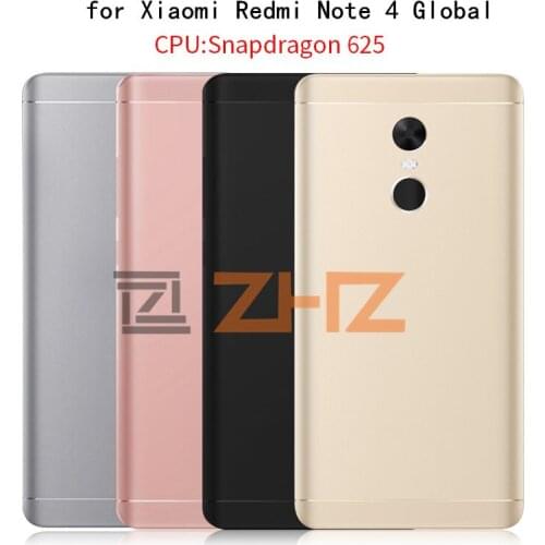Original For Xiaomi Redmi Note 4 Global Battery Back Cover Rear Door Housing + Side Key Replacement Repair Spare Parts