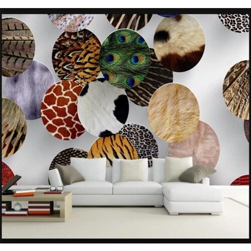 Custom wallpaper fashion high-end 3D living room TV background wall decorative painting waterproof material