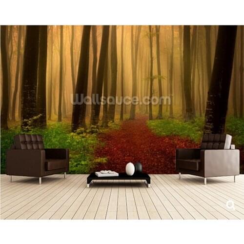 Custom natural landscape wallpaper.Foggy forest fairytale,3d murals for living room bedroom kitchen wall PVC wallpaper