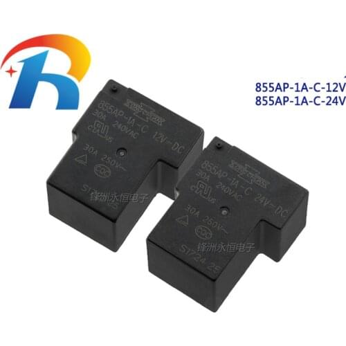 5PCS Power Relay 855AP-1A-C-12VDC 12V 855AP-1A-C-24VDC 24V 4PIN 30A Songchuan T90 relay replaces G8P-1A4P
