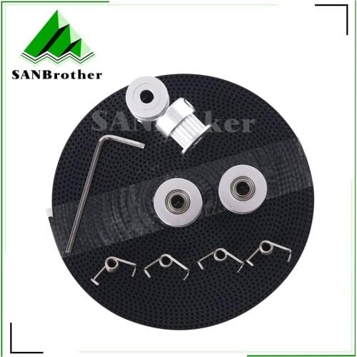 Gt2 belt 20 Teeth Pulley GT2-6mm open timing belt width 6mm GT2 belt for 3D printer wholesale PU Steel Core Belt