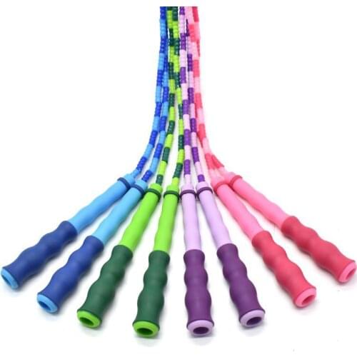 PVC Bamboo Jump Rope Kids Non-slip Handle Skipping Rope Exercise Fitness Sports Tool hard bead yoga rope rope skipping