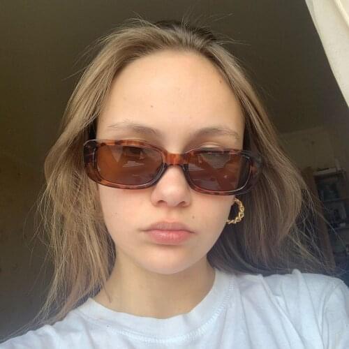 Vintage Small Rectangle Sunglasses Women Fashion 2021 Luxury Brand Designer Sun Glasses For Men Steampunk Shades Retro Lunettes