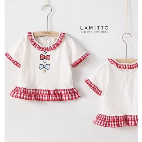 Tonytaobaby Summer New Girl Cute Little Soft Girl Little Fresh Casual Plaid Top