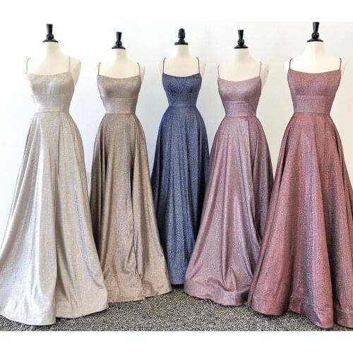 Formal Event Prom Dress 2k19 Real Photo Pageant Gown for Lady A Line Changeable Satin Long Red Carpet Dress Spaghetti Sleeveless