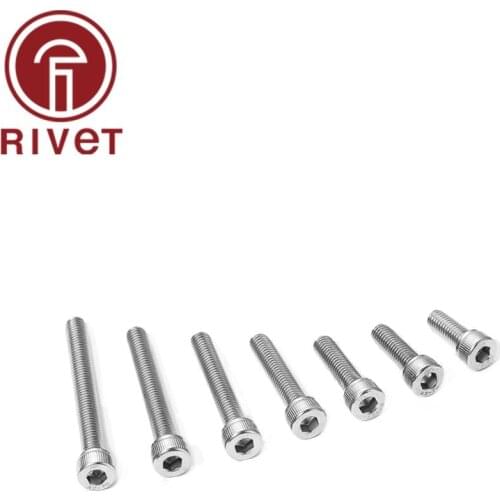 316 A4-70 DIN912 M16 M20 Hex Socket Bicycle Bolt Head Cap Screws Stainless Steel DIN912 Hexagon Metric Thread 20/50/100 PCS