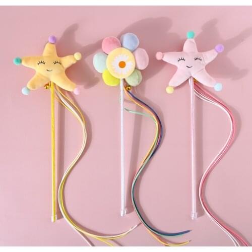 Funny Cat Toy Interactive Cat Play Wand With bell Toys Kitten Cat Pet Toy Fishing Rod Stick Teaser For Cats